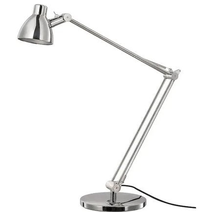 IKEA Antifoni Bureaulamp - Chroom, Verstelbaar, Bureaulamp, GU10, Minimalistisch, Ophalen of Verzenden