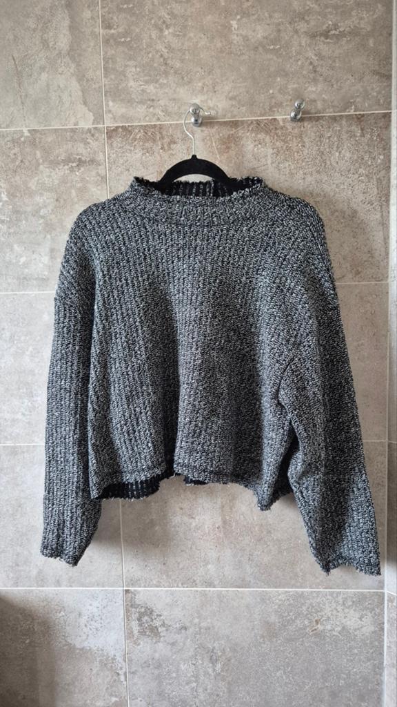 Zara gebreide trui zwart/wit maat M, Kleding | Dames, Truien en Vesten, Maat 38/40 (M), Ophalen of Verzenden, Zo goed als nieuw