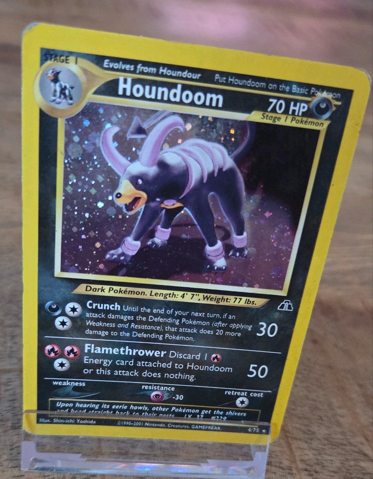 Houndoom 23/75 Holo + swirl (lp/p), Ophalen of Verzenden, Gebruikt, Losse kaart, Foil