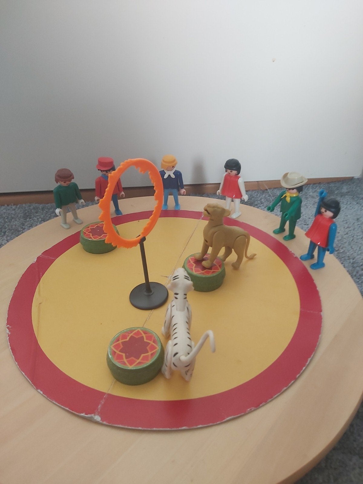 Playmobil Circus Tijger Leeuw 1974 Collectors Item, Gebruikt, Complete set, Overige typen, Ophalen of Verzenden
