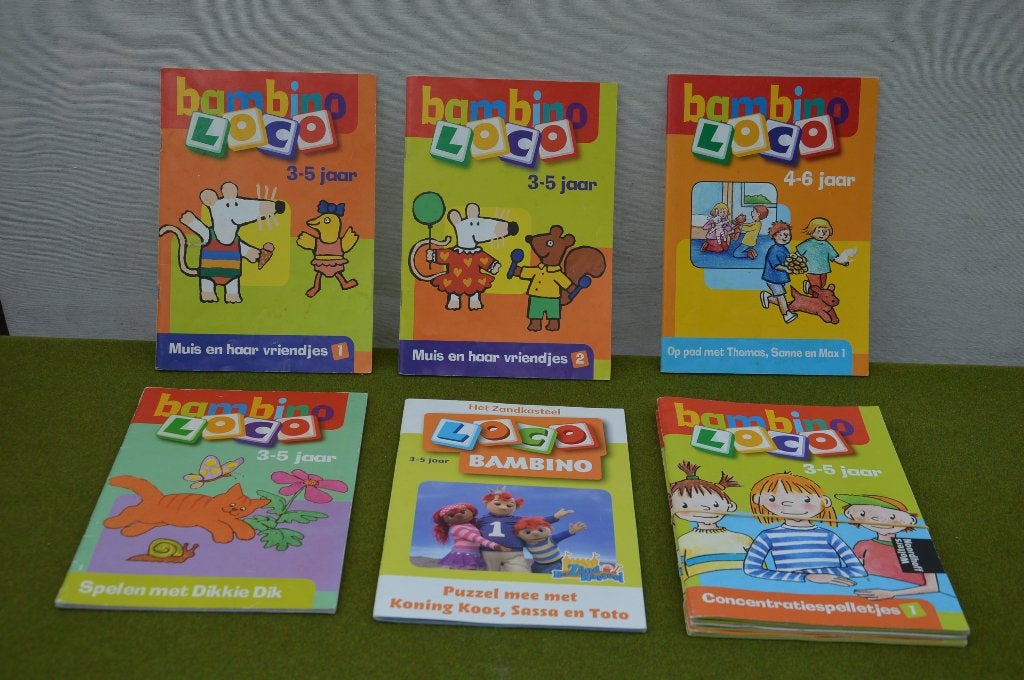 8 Bambino Loco boekjes: Dikkie Dik, Muis, het zandkasteel, Kinderen en Baby's, Ophalen of Verzenden, Gebruikt, Puzzelen