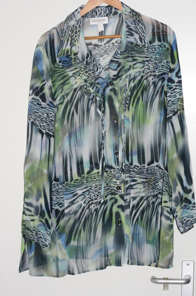 Z 45 Chique voile tuniek animalprint Chalou 46/48, Kleding | Dames, Maat 46/48 (XL) of groter, Chalou, Ophalen of Verzenden, Zo goed als nieuw