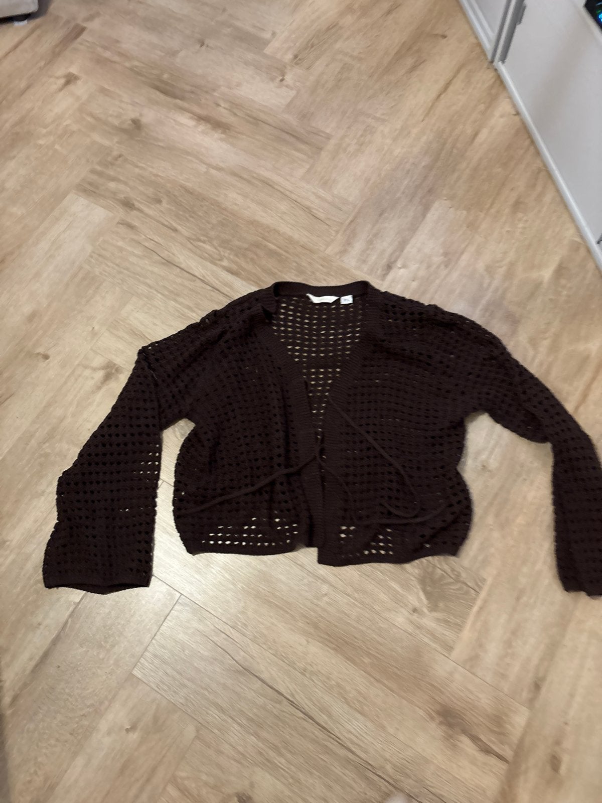 Donkerbruin gehaakt vest van Esmara, maat L, Ophalen of Verzenden, Zo goed als nieuw, Maat 42/44 (L), Bruin