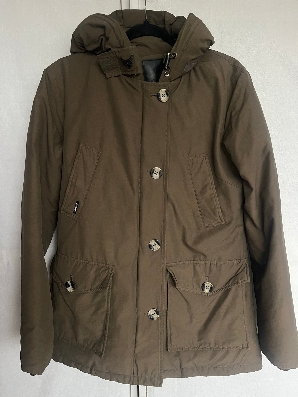 Airforce 4 Pocket Parka dames winterjas - Groen/Kaki (Maat M, Ophalen of Verzenden, Gedragen, Maat 38/40 (M), Groen