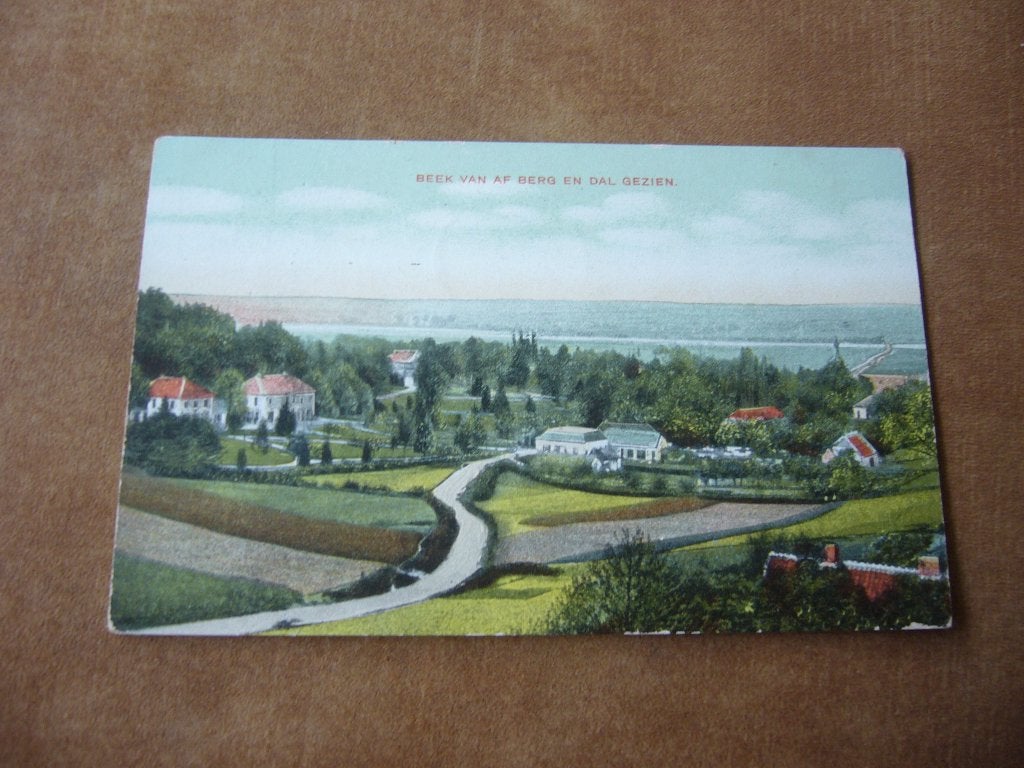 BEEK VAN AF BERG EN DAL GEZIEN  BRIEFKAART 1908, Ophalen of Verzenden, Voor 1920, Gelopen, Gelderland