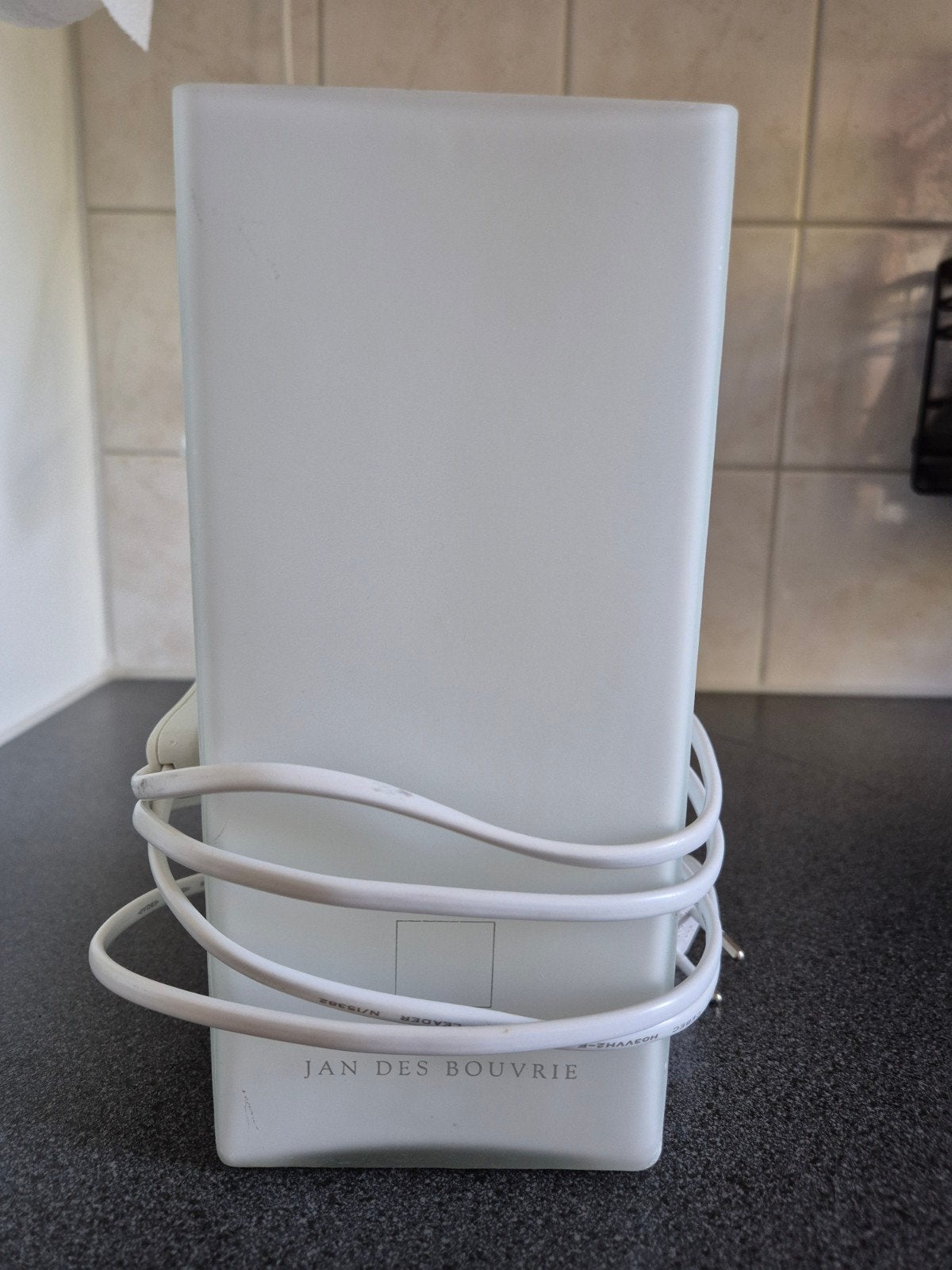 Jan des Bouvrie lamp met 180cm kabel, Wit, Gebruikt, E14 (klein), Ophalen of Verzenden