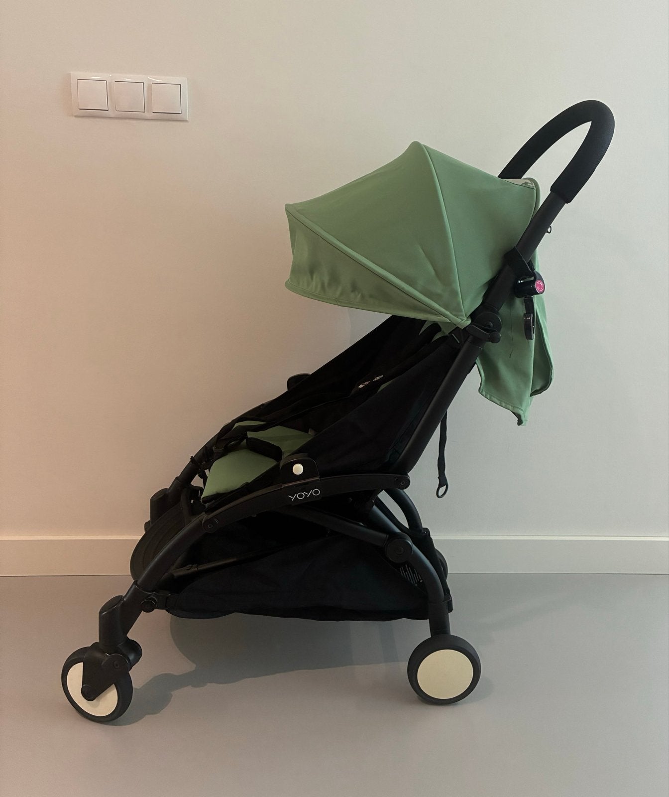 Stokke Babyzen YOYO+ Buggy Groen met Accessoires, Ophalen, Zo goed als nieuw, Overige merken, Verstelbare rugleuning