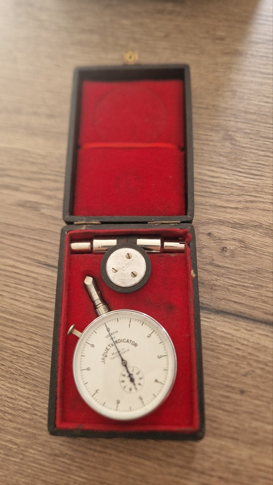 Antieke Jaquet's Indicator Toerenteller in originele doos, Ophalen of Verzenden
