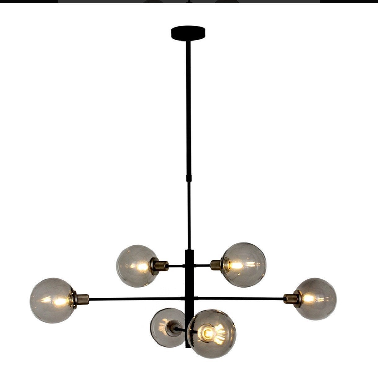 Hanglamp tafellamp bollen messing, Huis en Inrichting, Ophalen, Glas
