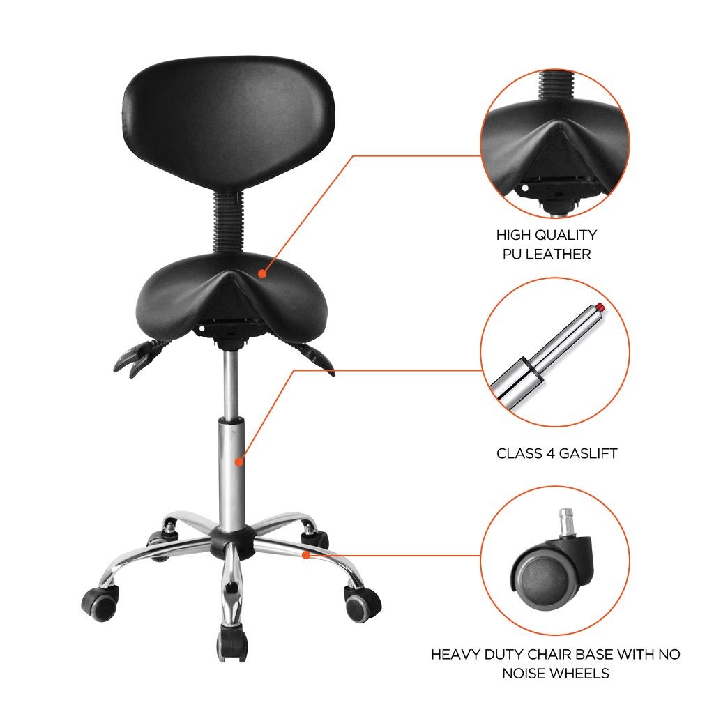 Zadelkruk ergonomisch - kapperskruk - tabouret, Ophalen, In hoogte verstelbaar, Nieuw, Hout