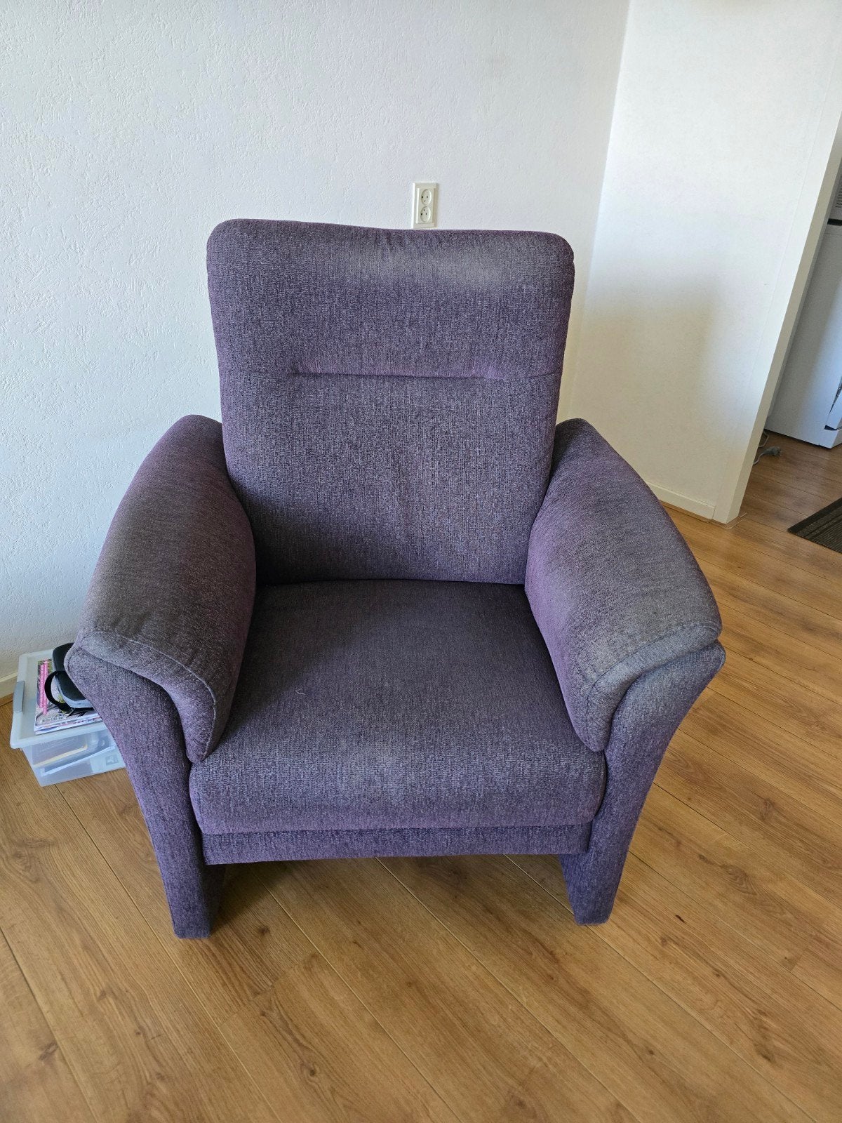 Fauteuil paarse kleur, Ophalen, Zo goed als nieuw, 75 tot 100 cm, 50 tot 75 cm