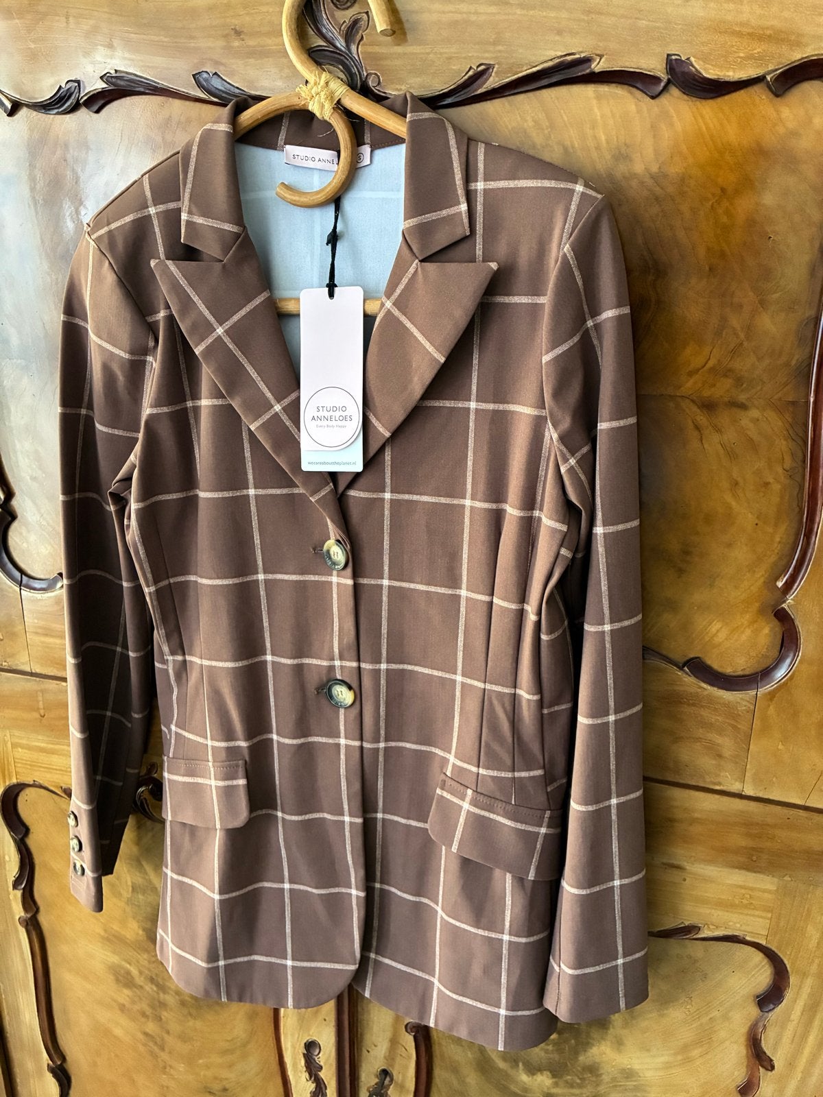 Studio Anneloes Yves blazer  colbert jasje - Maat S nieuw, Kleding | Dames, Bruin, Nieuw, Ophalen of Verzenden, Jasje