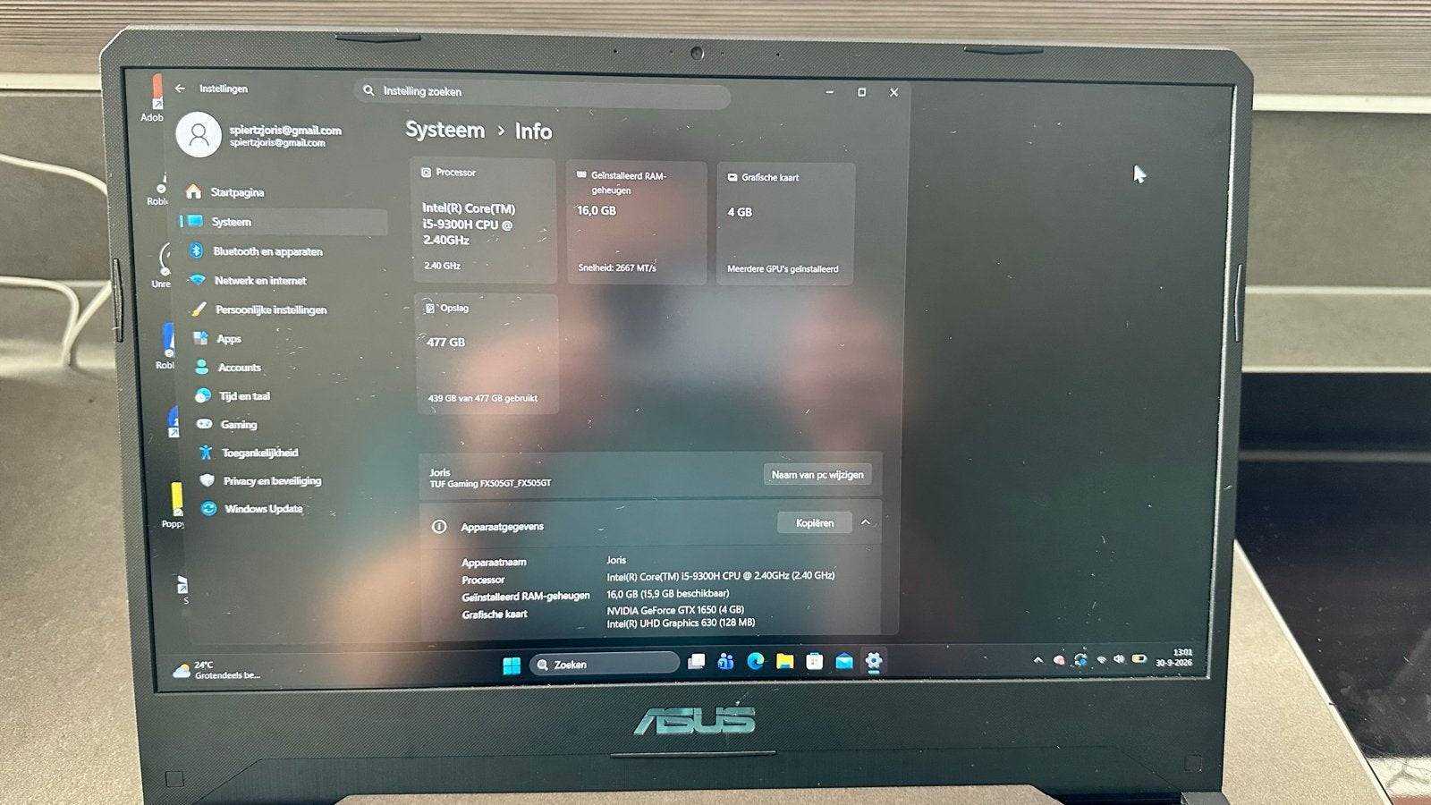ASUS TUF Gaming Laptop GTX1650 i5 16GB RAM 500GB SSD