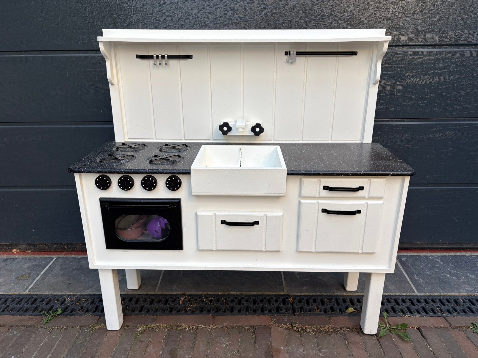 Houten speelkeuken met accessoires, Ophalen, Gebruikt, Hout, Speelkeuken