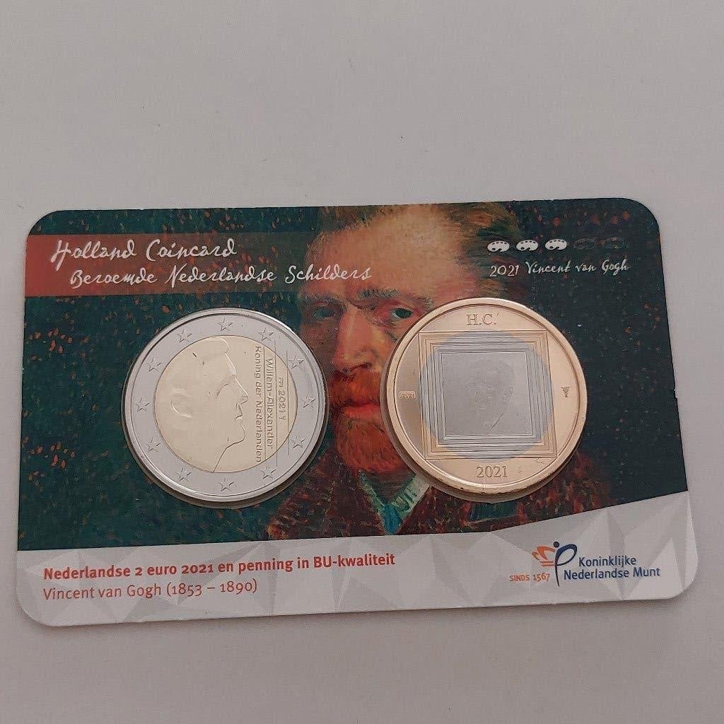 Holland Coincard HCF Vincent van Gogh 2021 BU, Postzegels en Munten, Munten | Nederland, Ophalen of Verzenden, Koningin Beatrix