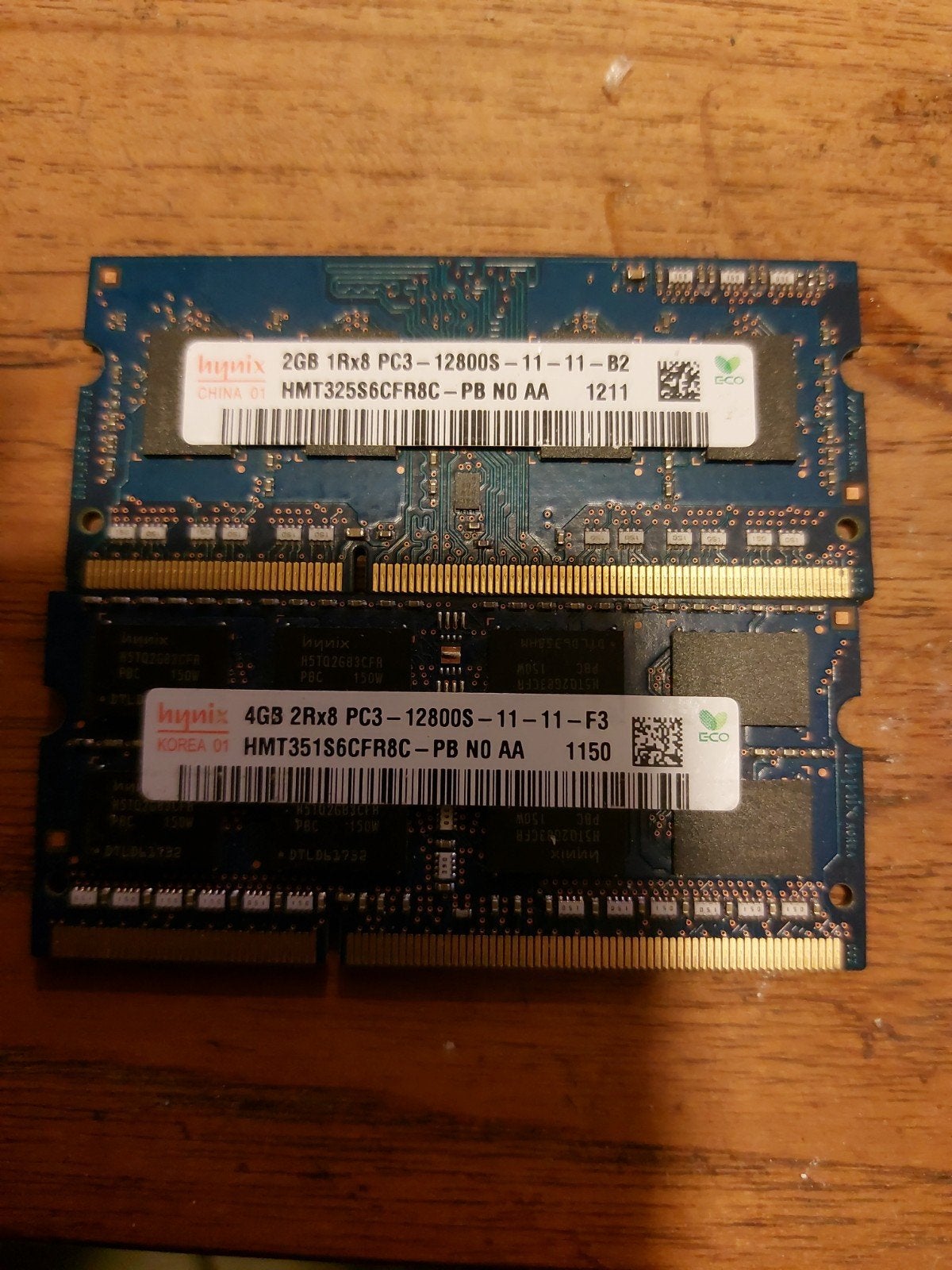 2x 4GB DDR3 12800S Laptop RAM Geheugen, Gebruikt, DDR3, Ophalen of Verzenden, Laptop