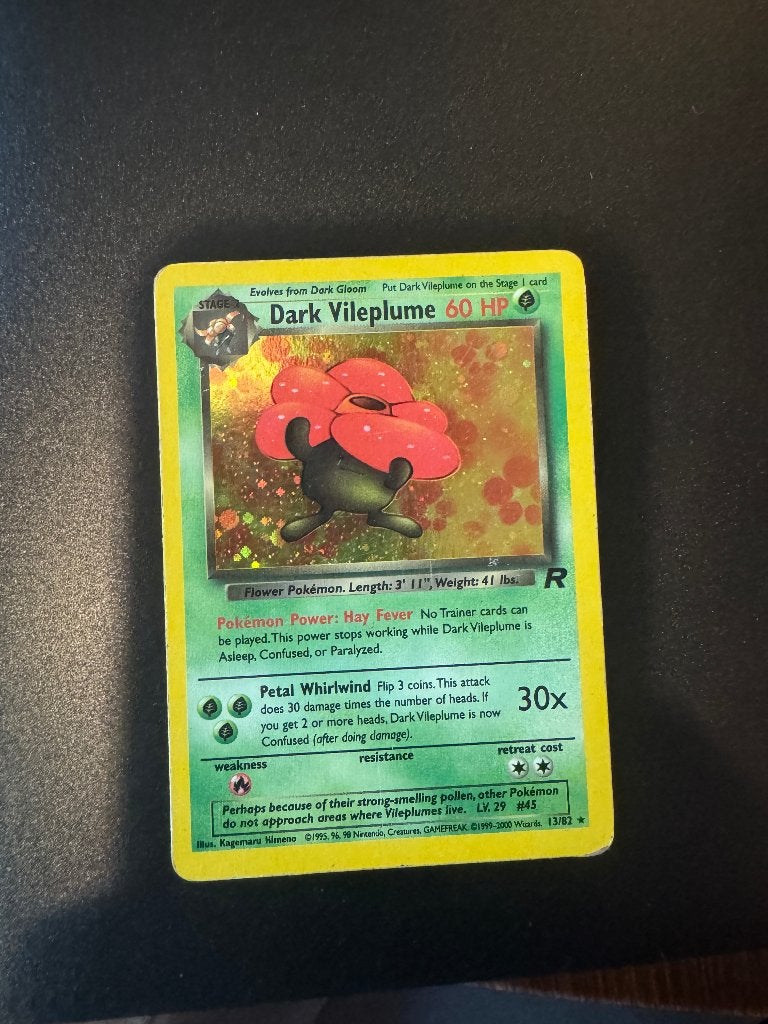 Dark Vileplume - mod played, Ophalen of Verzenden, Gebruikt, Losse kaart, Foil