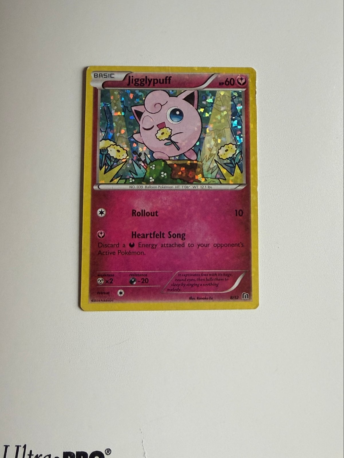 Jigglypuff Pokémon kaart 8/12 McDonald’s, Hobby en Vrije tijd, Ophalen, Gebruikt, Losse kaart, Foil