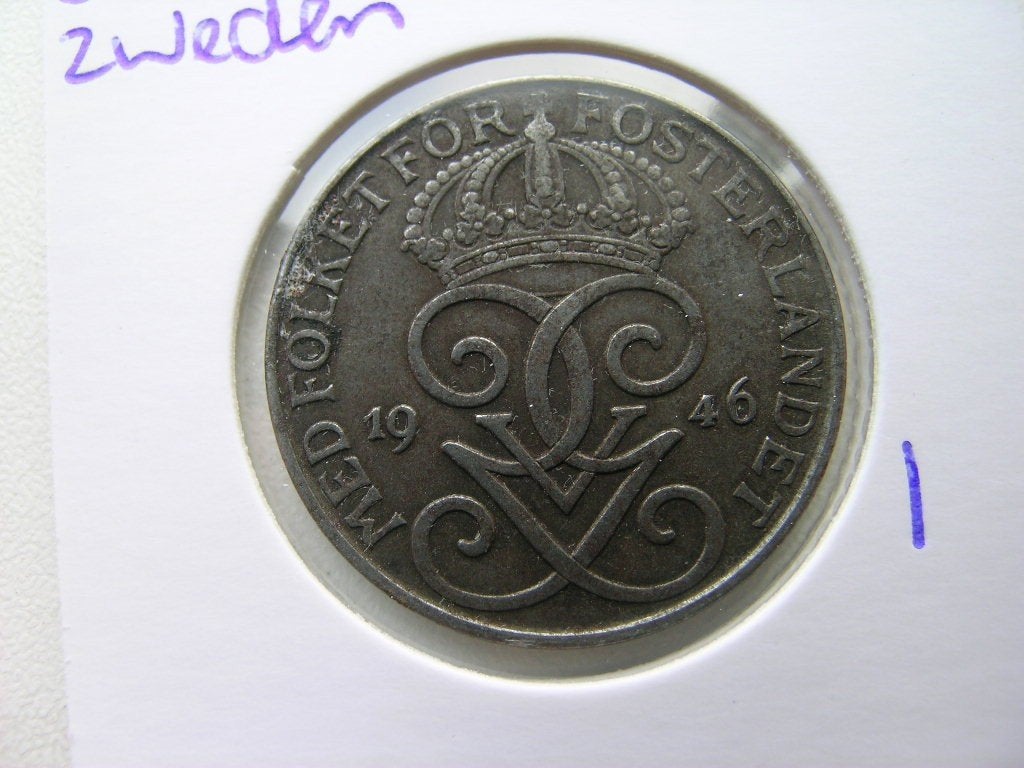 5 Ore 1946 Zweden, Postzegels en Munten, Ophalen of Verzenden, Overige landen, Losse munt