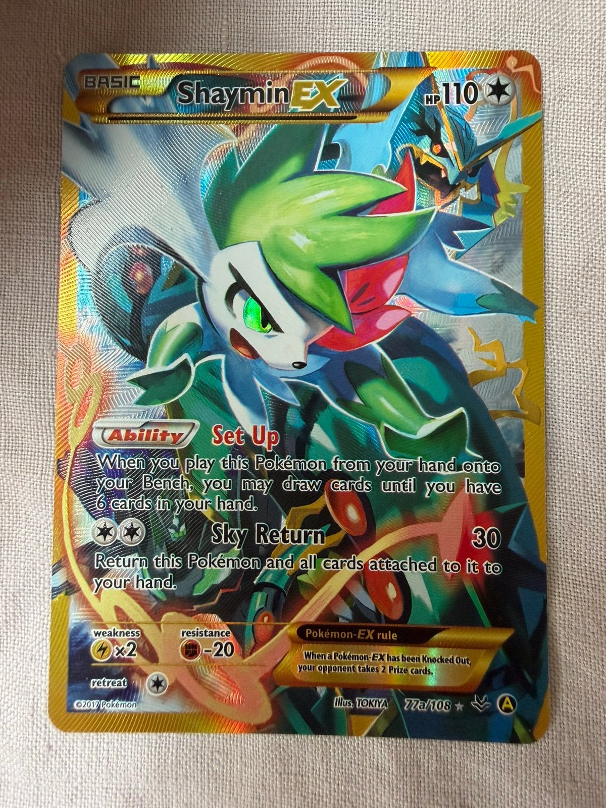 Shaymin Roaring Skies promo 77a/108, Verzenden, Nieuw, Losse kaart, Foil