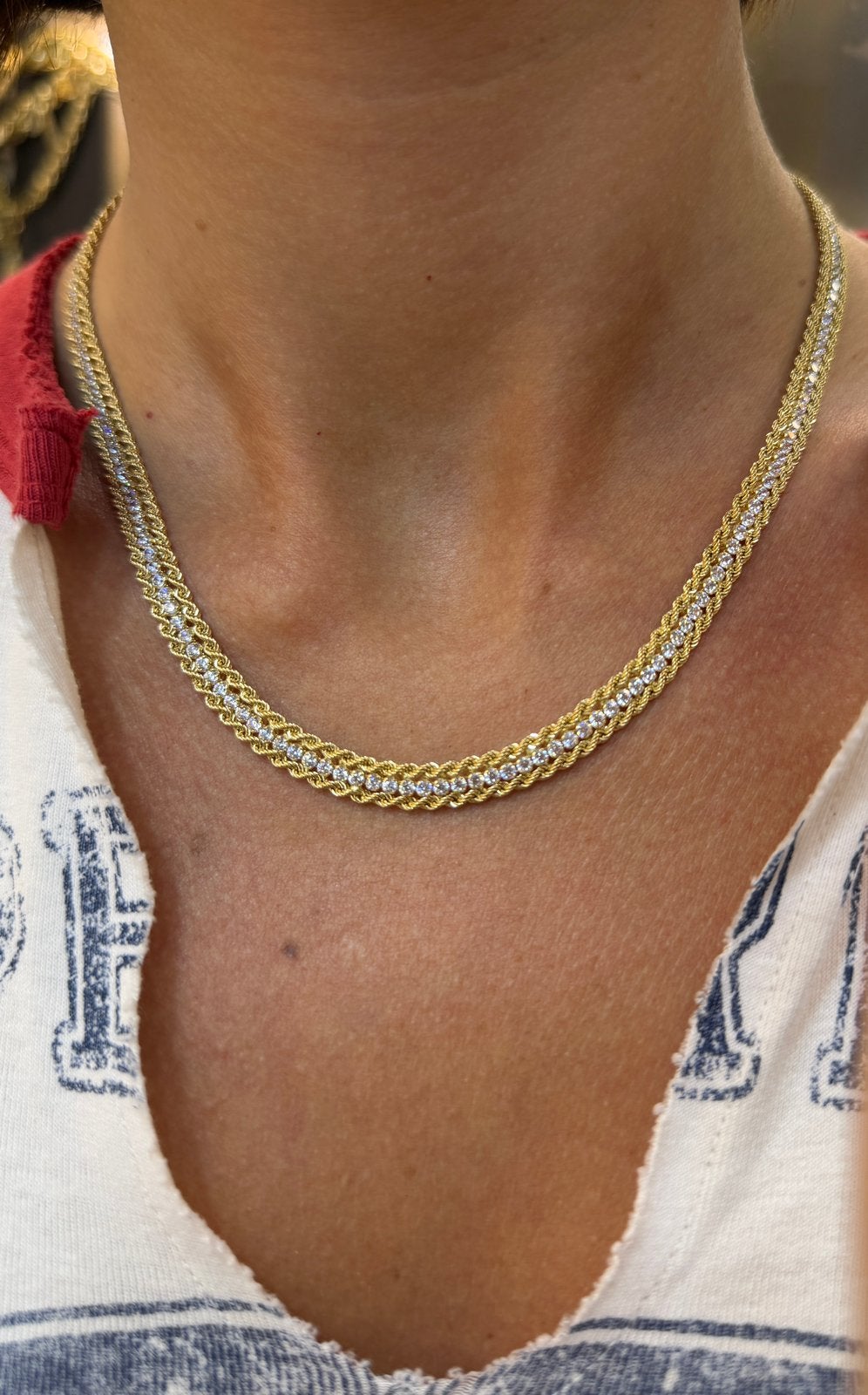 18KT Goud - 26.3 Gram - Vrouwenketting-Armband-Oorbellen, Ophalen, Nieuw, Goud