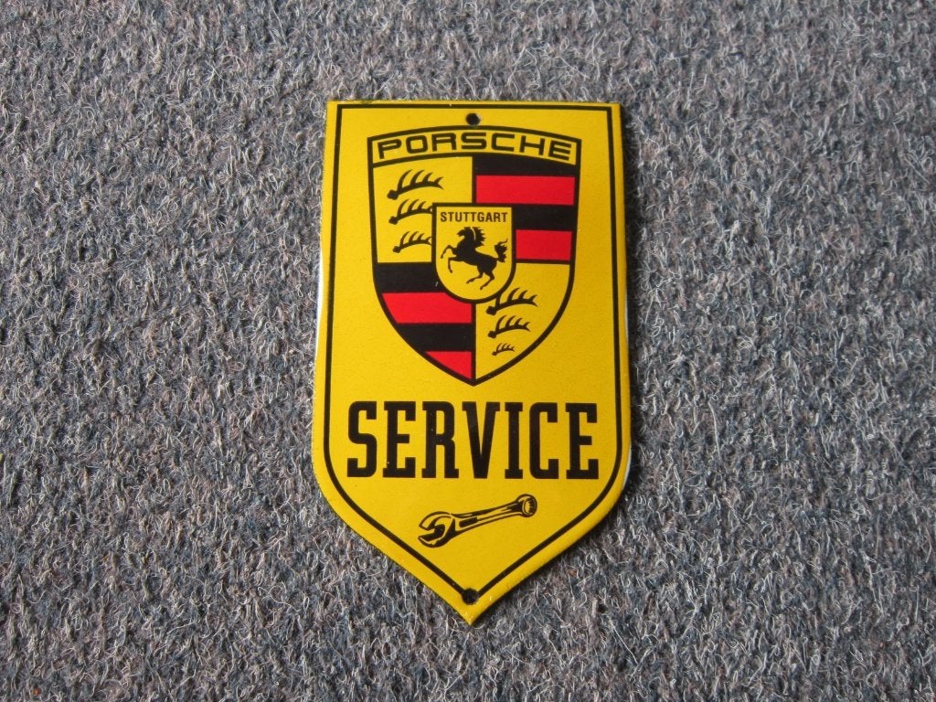 PORSCHE EMAILLE RECLAMEBORD, Verzamelen, Merken en Reclamevoorwerpen, Ophalen, Zo goed als nieuw, Reclamebord