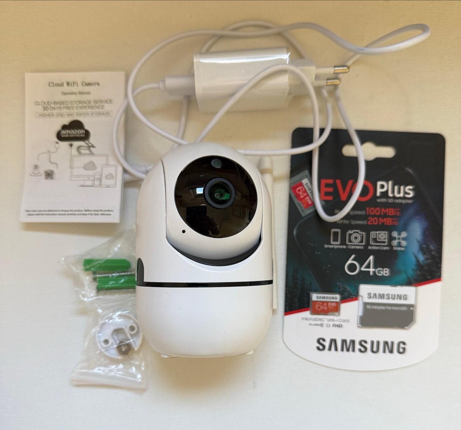 Cloud WiFi Camera met 64GB SD-kaart, Audio, Tv en Foto, Videobewaking, Ophalen of Verzenden, Nieuw, Binnencamera