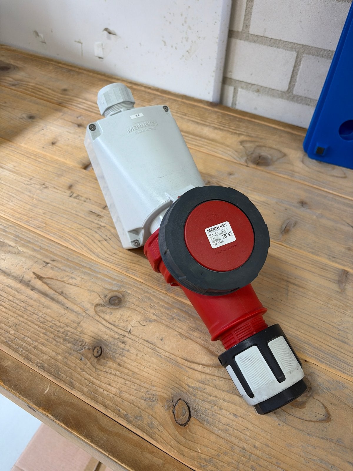 Mennekes CEE Stekkerdoos 63A IP67 - Made in Germany, Ophalen, Gebruikt, Overige merken, Stekkerdoos