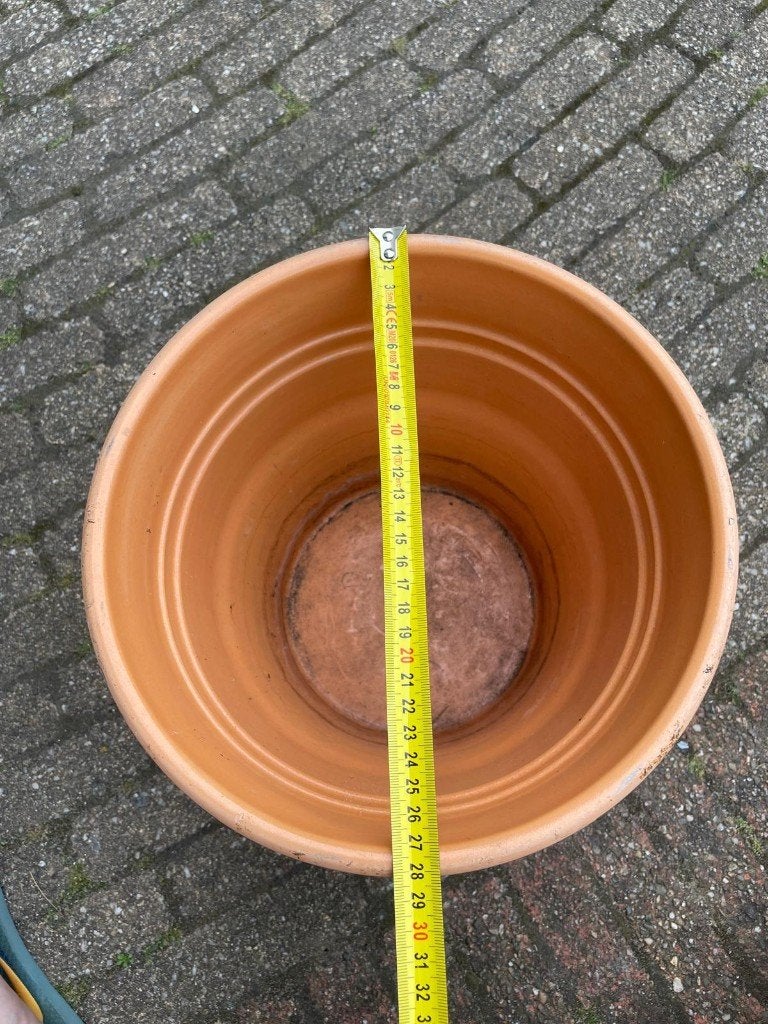 Bloempot, Tuin en Terras, Ophalen, Rond, Zo goed als nieuw, Aardewerk
