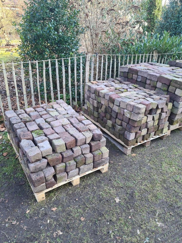 Gebakken keiformaat genuanceerd ca. 42 m2 op pallets, Ophalen, Overige materialen, Gebruikt, Klinkers