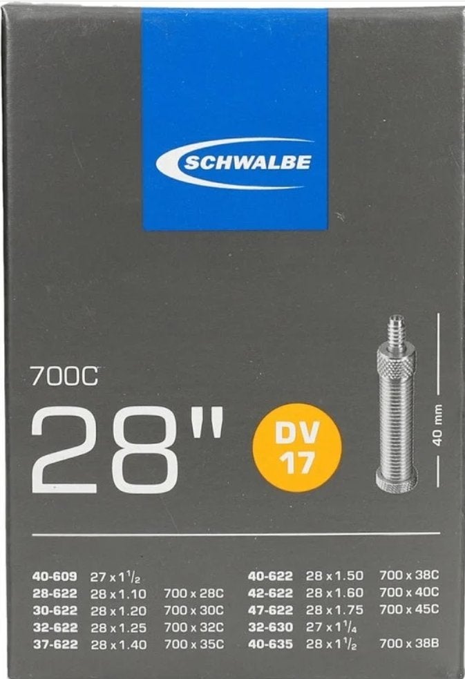 2x Schwalbe Binnenband 28 inch DV 17, Fietsen en Brommers, Stadsfiets, Band, Schwalbe, Nieuw