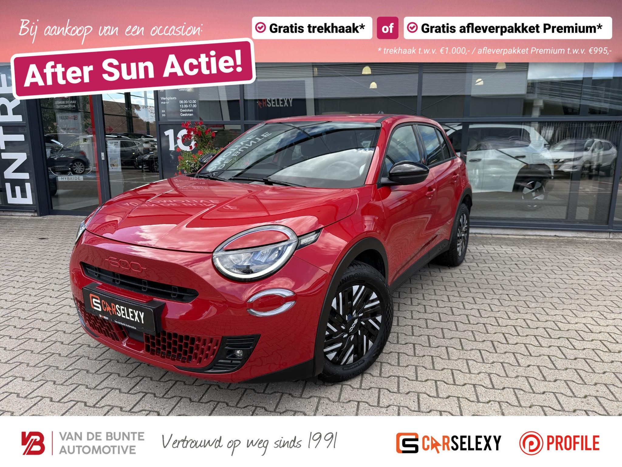 Fiat 600e RED 54 kWh *Cruise Control & LED*, Auto's, 12 maanden, Stof, Gebruikt, 156 pk