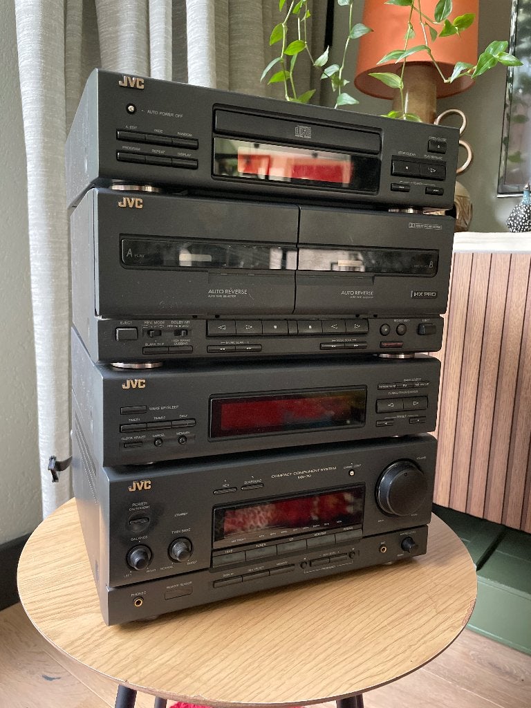 Jvc vintage stereo DX-MX70BK, Ophalen, Zo goed als nieuw, Cassettedeck, JVC
