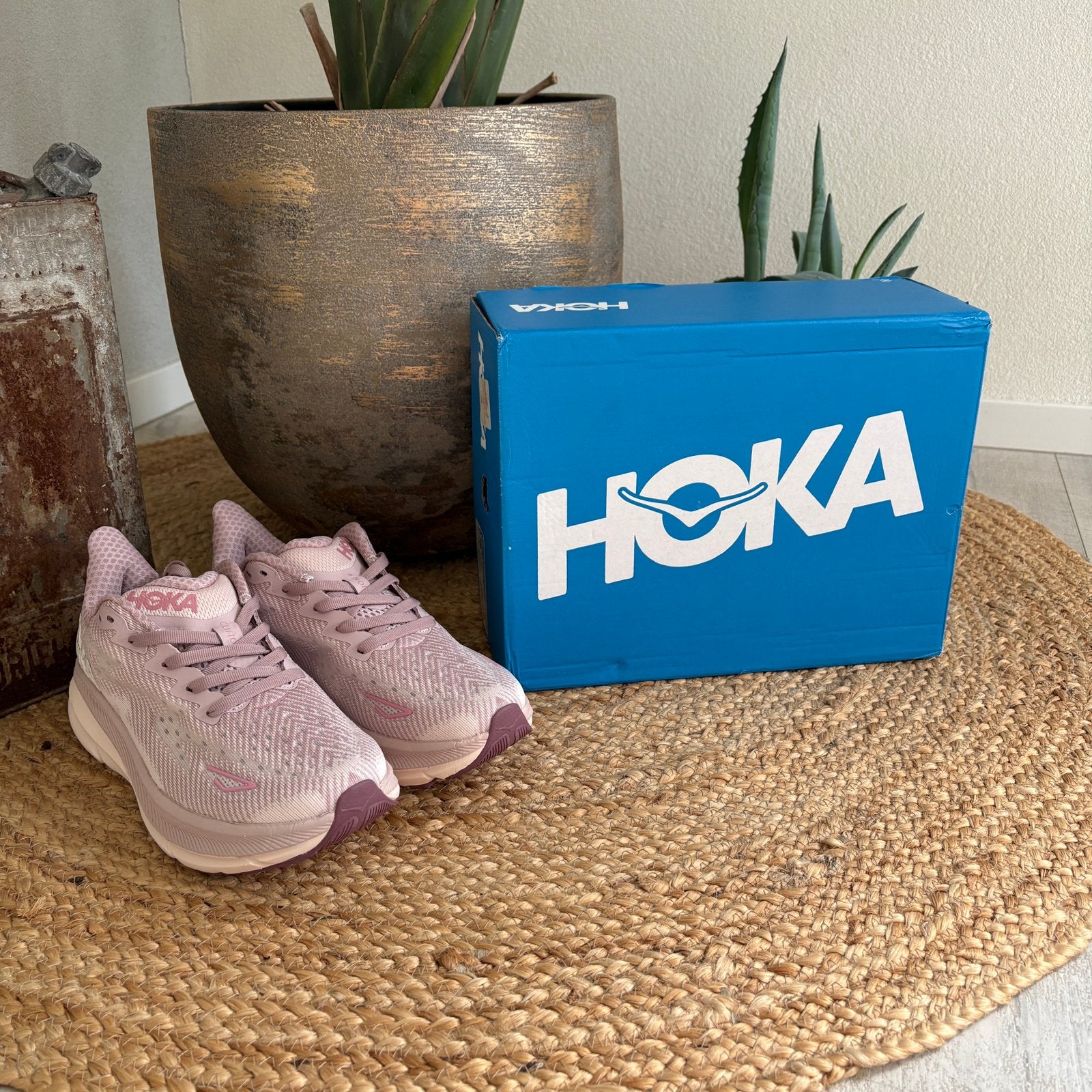 Hoka clifton 9 hardloopschoenen, Kleding | Dames, Verzenden, Nieuw, Sneakers of Gympen, Roze
