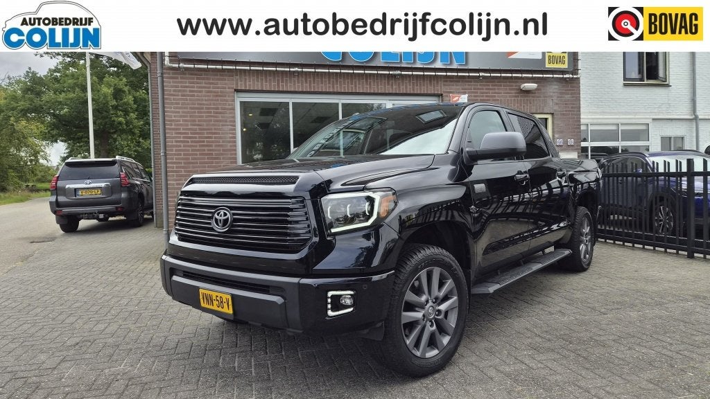 Toyota Tundra 5.7 V8 CrewMax Limited 4x4, Newst, Stoelverw,, Gebruikt, Zwart, Leder, Bedrijf