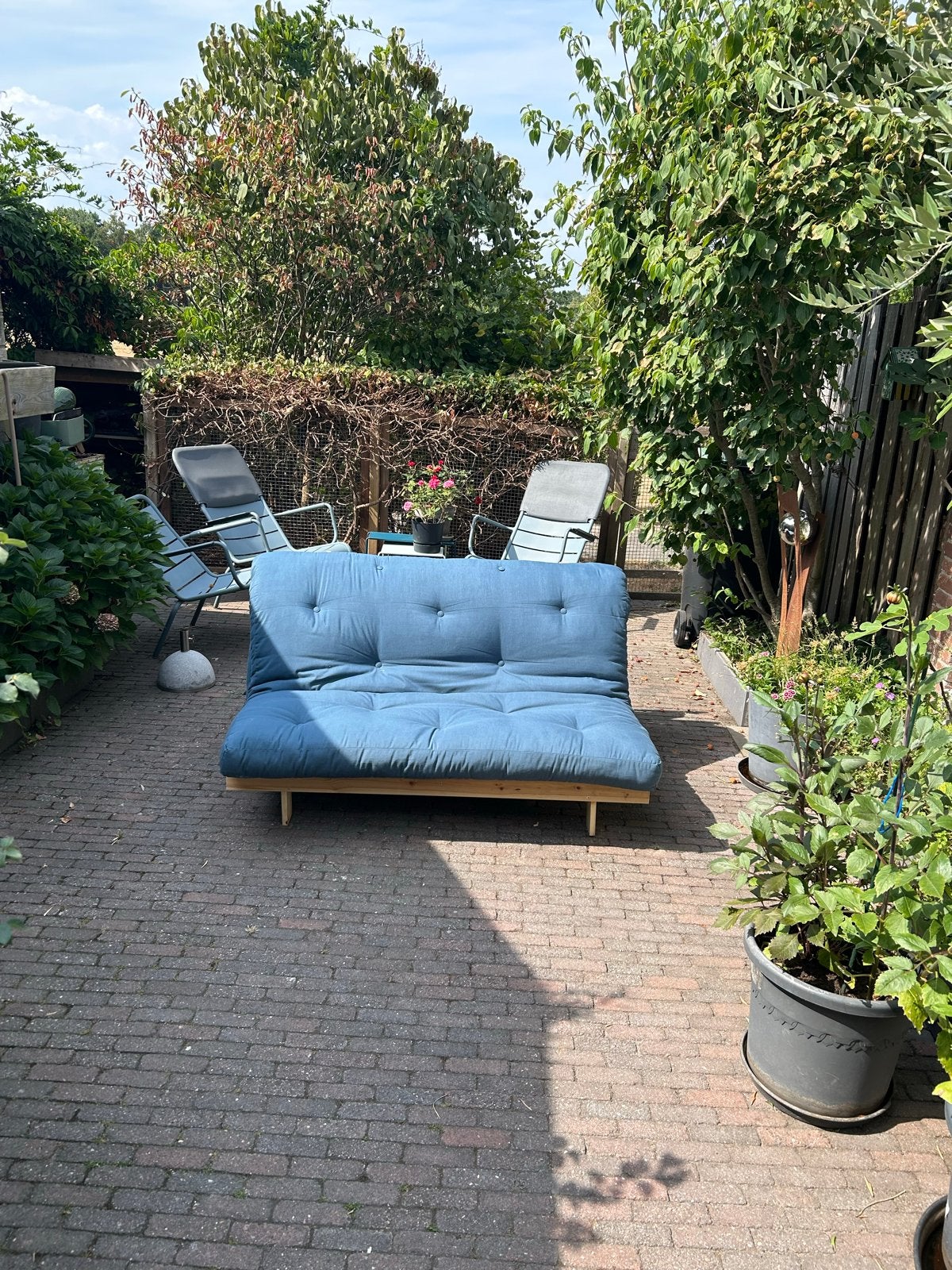 Slaapbank SASA store - Roots 140 x 200 Karup Design, Ophalen, Blauw, Tweepersoons, 140 cm