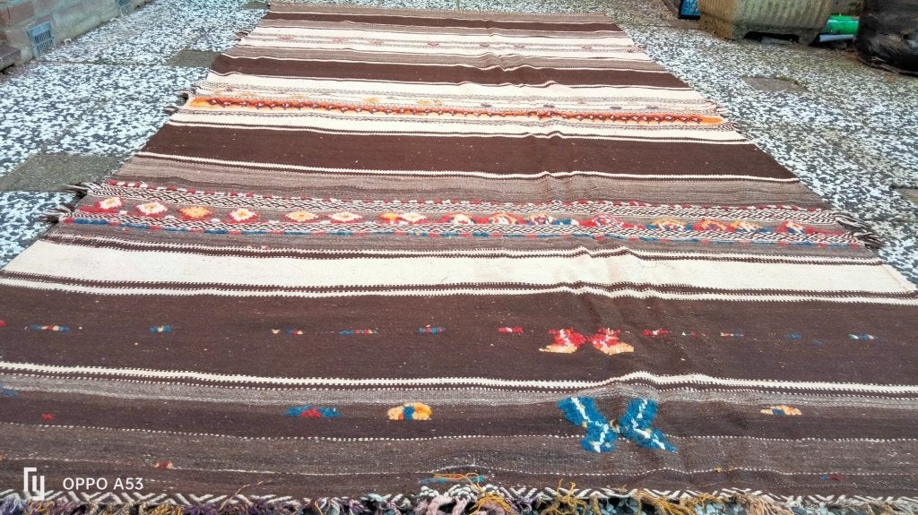 Handgeknoopt Berber kleed wol 295x151cm, 150 tot 200 cm, 200 cm of meer, Ophalen of Verzenden, Zo goed als nieuw