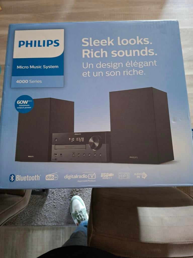 Philips Micro Muzieksysteem 4000 Serie - Nieuw in doos, Audio, Tv en Foto, Philips, Microset, Nieuw, Ophalen of Verzenden