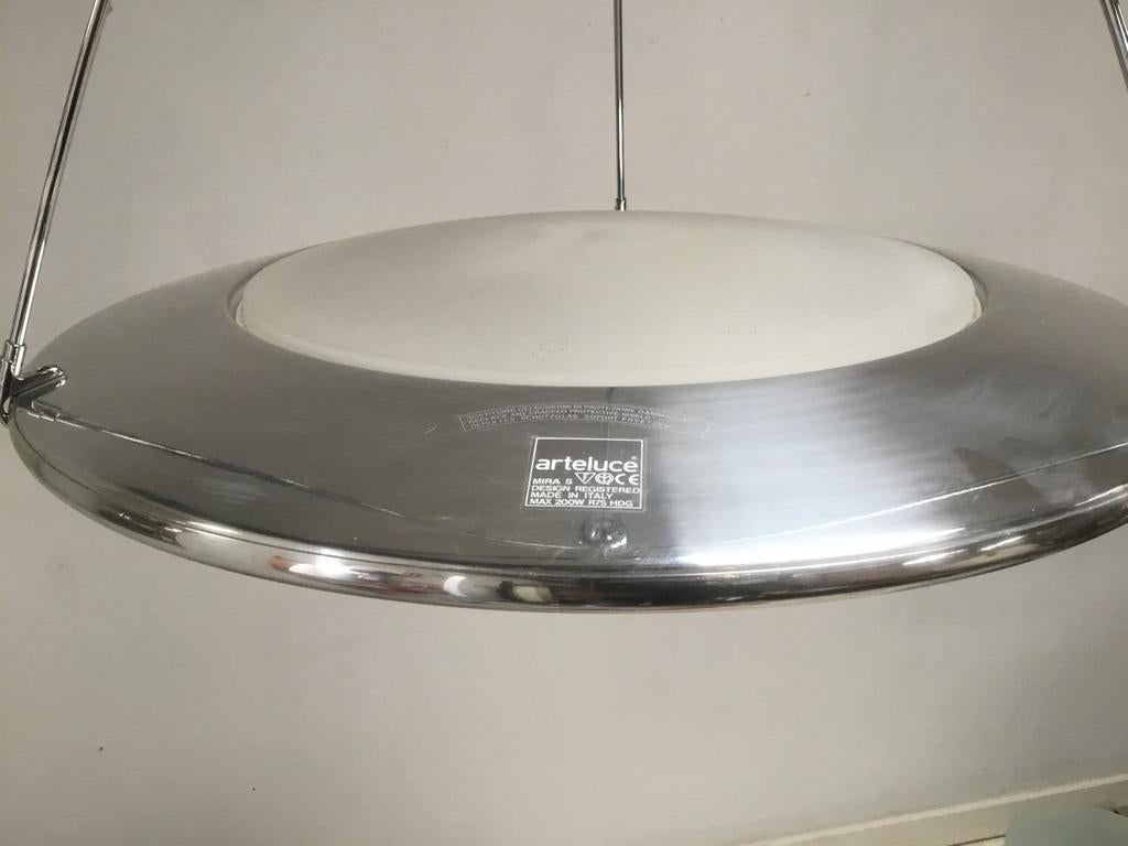 Arteluce atomic space chromen hanglamp Mira S, Ophalen, 50 tot 75 cm, Zo goed als nieuw, Modern, minimalistisch