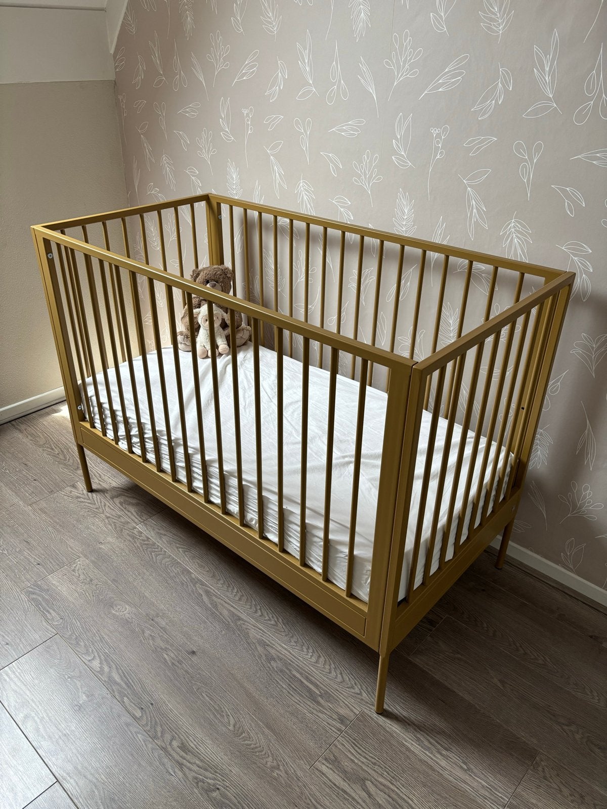 Gouden ledikant Coming Kids HOY (120x60 cm), Kinderen en Baby's, Babywiegjes en Ledikanten, Ophalen, Zo goed als nieuw, Ledikant
