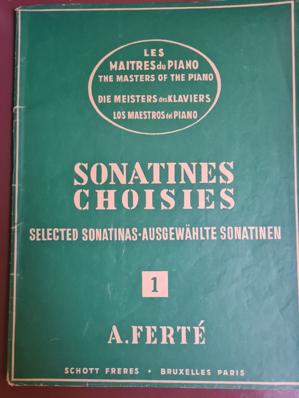 Sonatines Choisies - Les Maã£Âtres du Piano - A. FertÃ£Â, Gebruikt, Klassiek, Les of Cursus, Ophalen of Verzenden