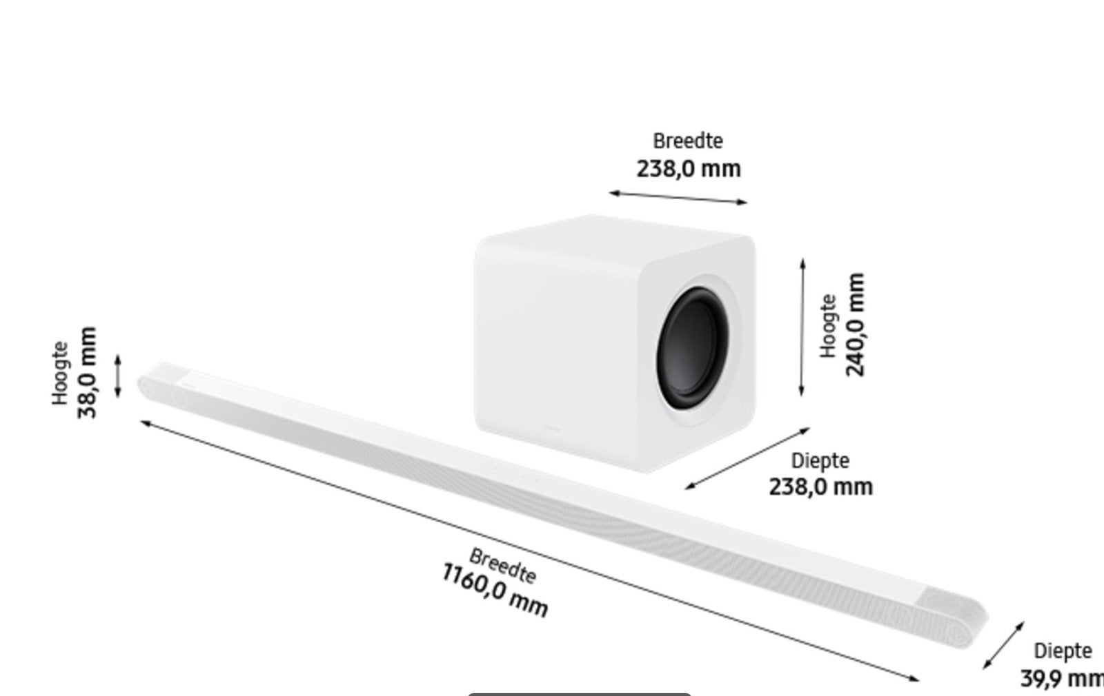 Samsung utra slim sounbar HWS801B, Audio, Tv en Foto, Soundbars, Ophalen, Zo goed als nieuw