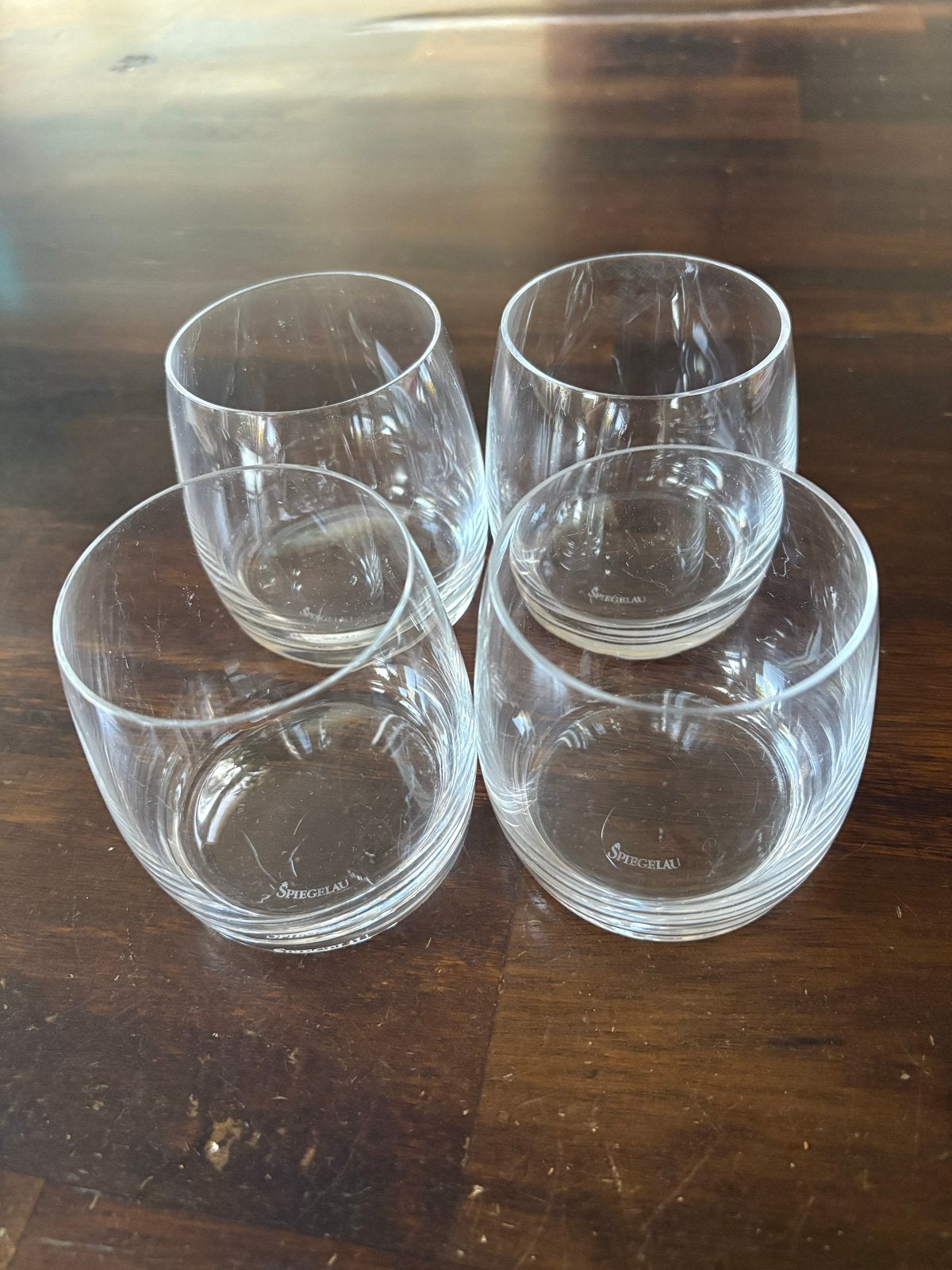 Set van 4 Spiegelau glazen gebruikt, Ophalen of Verzenden, Gebruikt, Glas, Overige merken