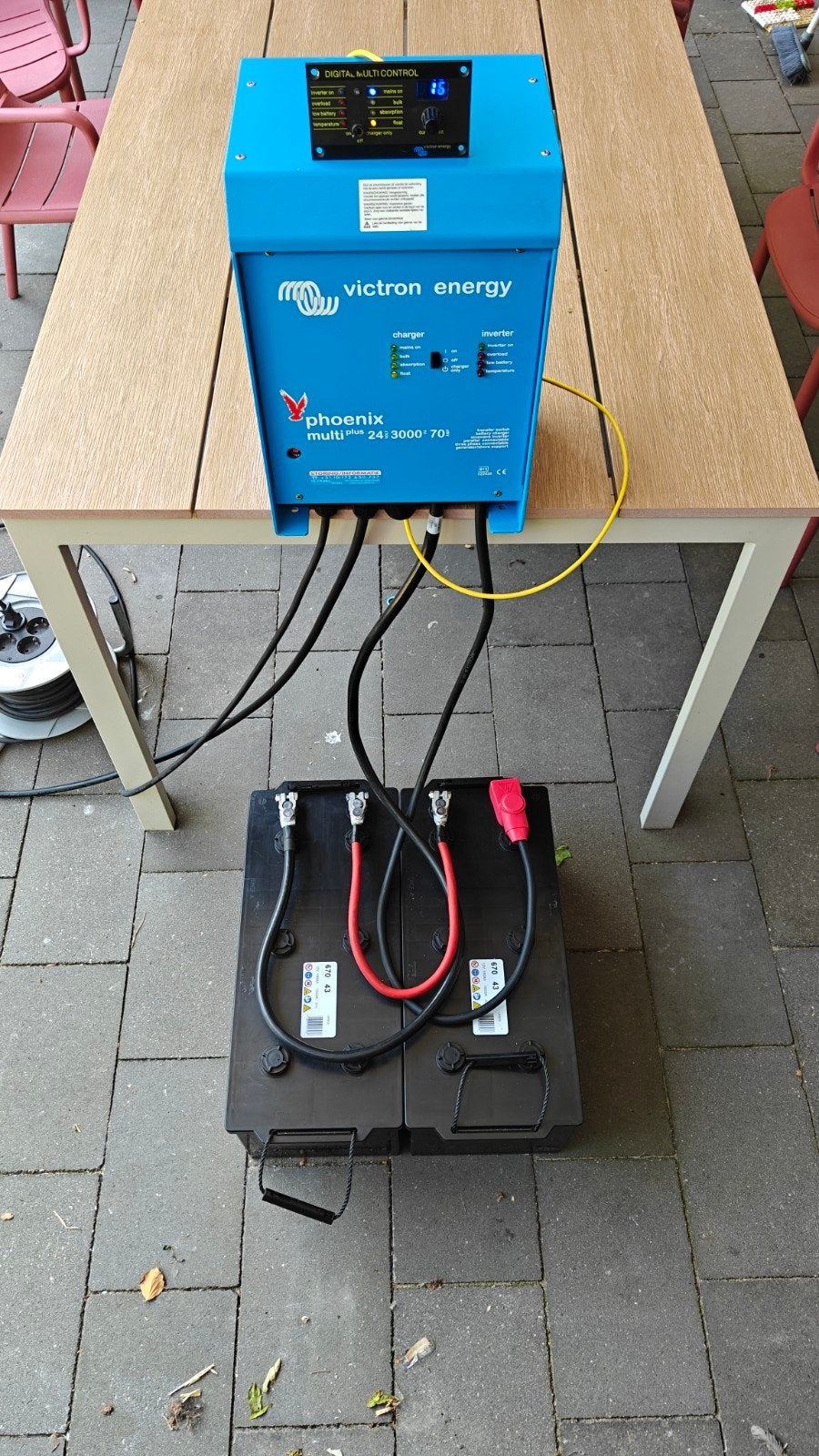 Victron Phoenix MultiPlus 24/3000/70 met nieuwe accu's, Ophalen, Gebruikt, Overige typen
