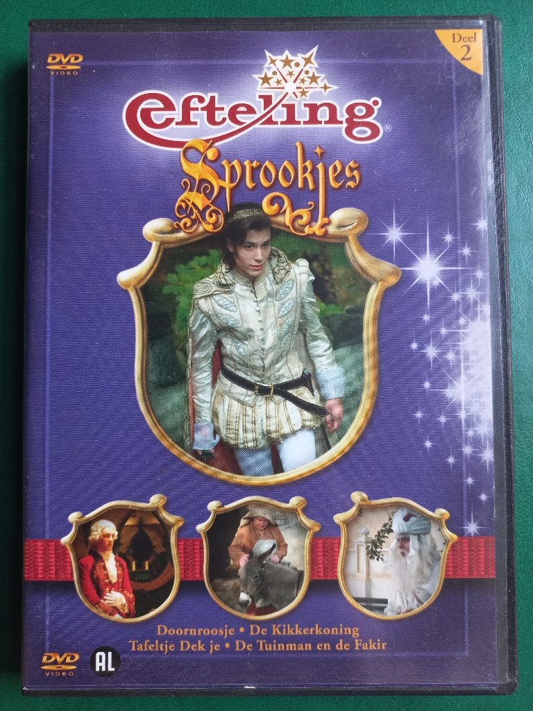 Efteling sprookjes - deel 2 (4 sprookjes op 1 DVD), Alle leeftijden, Zo goed als nieuw, Sprookjes, Film