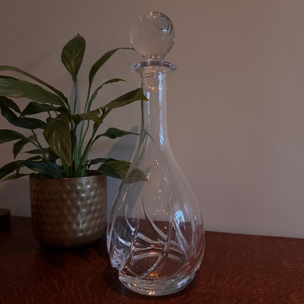 Elegante Kristallen Karaf met Bolstop - Royal Leerdam, Ophalen of Verzenden