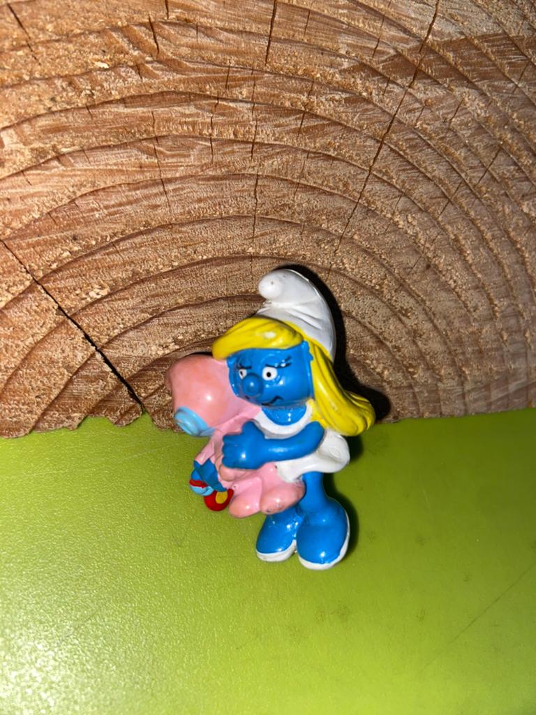 Smurfen smurf smurfin met baby, Verzamelen, Ophalen of Verzenden, Gebruikt, Verschillende Smurfen