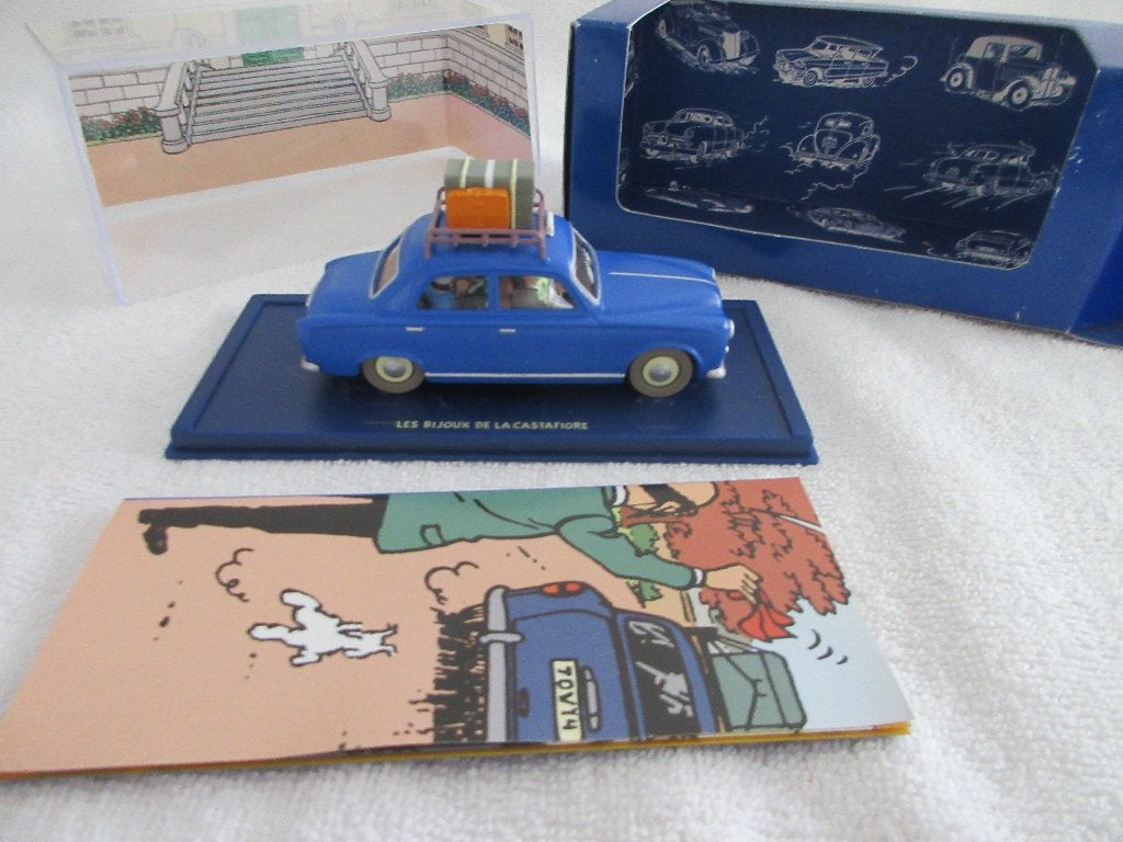 Kuifje Peugeot 403 taxi uit De Juwelen van Bianca Castafiore, Verzamelen, Ophalen of Verzenden, Kuifje, Zo goed als nieuw, Beeldje of Figuurtje