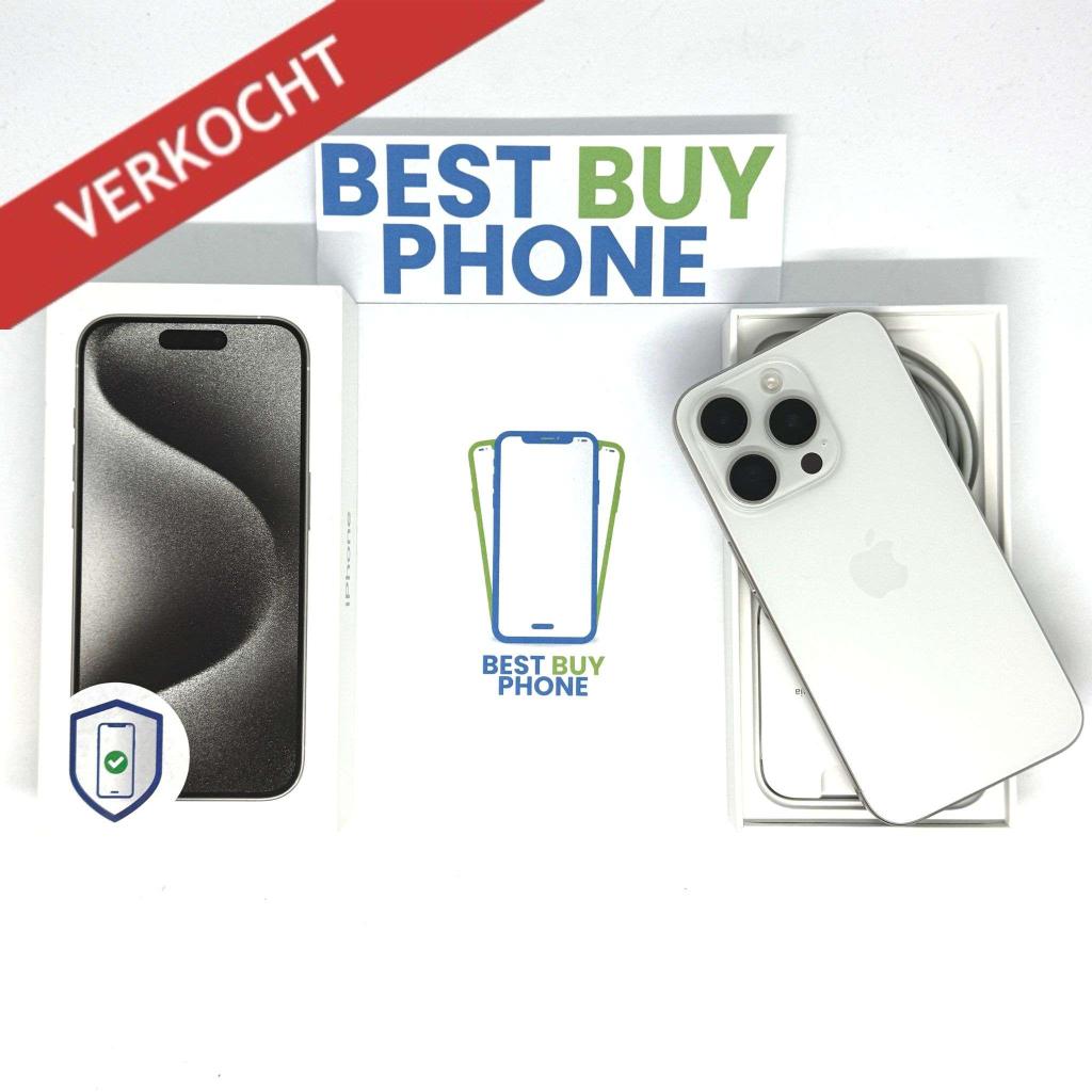 iPhone 15 Pro 128GB wit /87% batt /zichtbaar gebruikt /garan, 128 GB, Apple, Wit, 87 %