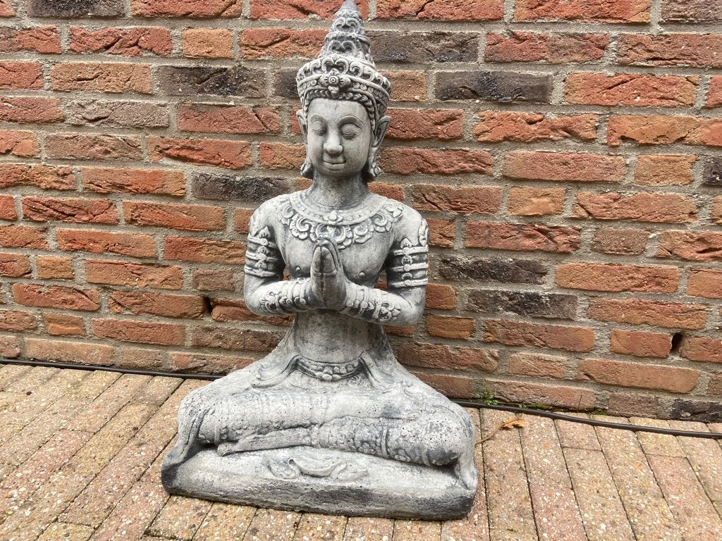 Boeddha , Hoogte 75cm, Tuin en Terras, Tuinbeelden, Ophalen, Nieuw, Beton, Boeddhabeeld